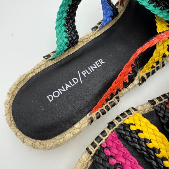 Donald/Pliner Multi color leather strap Sandals Size 9.5 in NIB - Picture 8 of 12